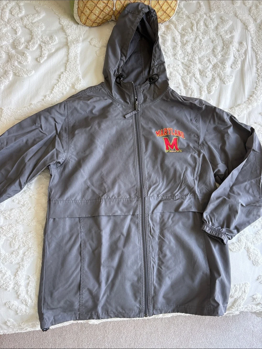 Champion Gray Maryland Hooded Windbreaker